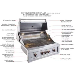 Napoleorm Magasin -Napoleorm Magasin barbecue gaz encastrable ruby ir 4 feux 91cm sunstone 1