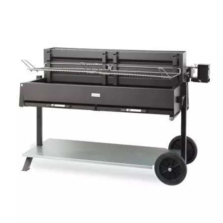 Barbecue Mechoui Acier Noir Sur Chariot Exception 120 Cm 3 Barbecue Mechoui Acier Noir Sur Chariot Exception 120 Cm