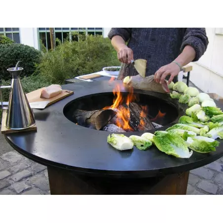 Brasero OFYR Classic 85 Plancha Acier Corten Pied 75cm 4 Brasero OFYR Classic 85 Plancha Acier Corten Pied 75cm – Image 2