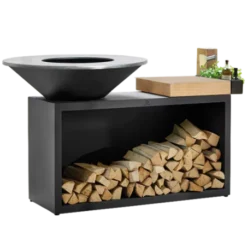 Brasero OFYR Island Black 100 Bois Teck