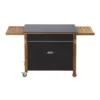 Desserte Pour Plancha Robinier Hpl Noir EMILE - ENO -Napoleorm Magasin desserte pour plancha robinier hpl noir emile