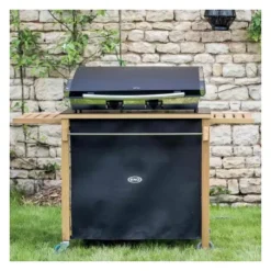 Desserte Pour Plancha Robinier Hpl Noir EMILE - ENO -Napoleorm Magasin desserte pour plancha robinier hpl noir emile 2