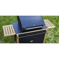 Desserte Pour Plancha Robinier Hpl Noir EMILE - ENO -Napoleorm Magasin desserte pour plancha robinier hpl noir emile 4