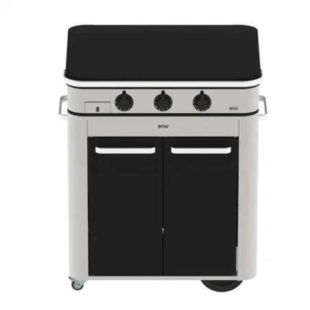 Combo Plancha Enosign Gaz 80 Inox & Acier Noir 2023 Avec Capot Noir - ENO 3 Combo Plancha Enosign Gaz 80 Inox & Acier Noir 2023 Avec Capot Noir - ENO