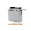 Pack + Plancha Modern 75 Gaz Inox Sur Chariot -Napoleorm Magasin pack plancha modern gaz 75 inox