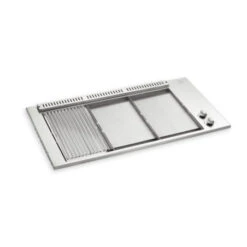 Planet BBQ Gaz Oasi Encastrable Grill 1/3 Et Plancha 2/3 + Capot